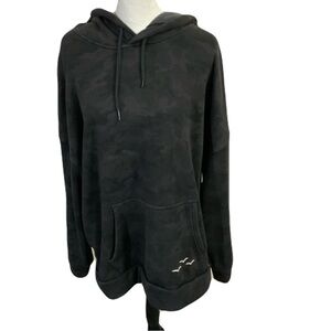 Lazypants Black Camouflage Hooded Pullover Sweatshirt